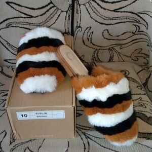 Journey  Collection faux fur slippers